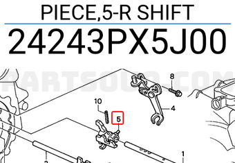 Honda 24243PX5J00 PIECE,5-R SHIFT