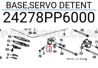 Honda 24278PP6000 BASE,SERVO DETENT