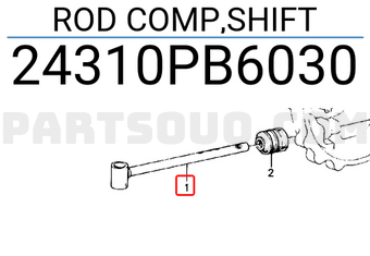 Honda 24310PB6030 ROD COMP,SHIFT
