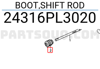 Honda 24316PL3020 BOOT,SHIFT ROD