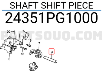 Honda 24351PG1000 SHAFT SHIFT PIECE
