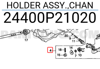 Honda 24400P21020 HOLDER ASSY.,CHAN