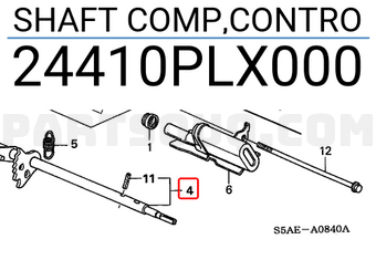 Honda 24410PLX000 SHAFT COMP,CONTRO