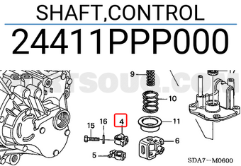 Honda 24411PPP000 SHAFT,CONTROL