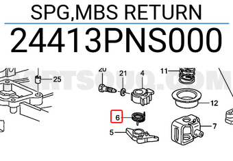 Honda 24413PNS000 SPG,MBS RETURN