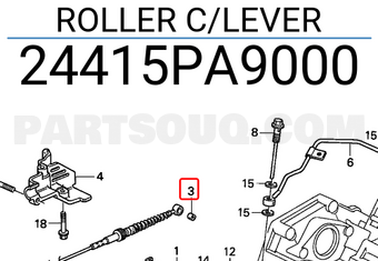 Honda 24415PA9000 ROLLER C/LEVER
