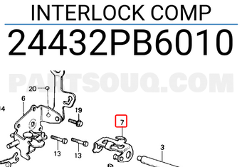 Honda 24432PB6010 INTERLOCK COMP
