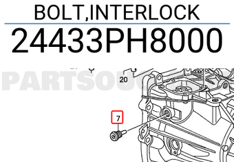 Honda 24433PH8000 BOLT,INTERLOCK