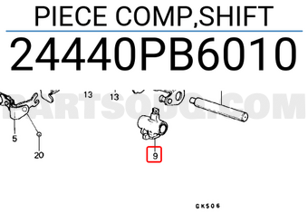 Honda 24440PB6010 PIECE COMP,SHIFT
