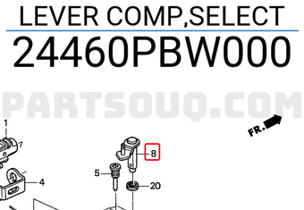 Honda 24460PBW000 LEVER COMP,SELECT