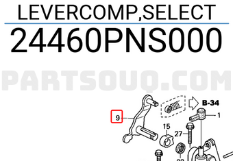 Honda 24460PNS000 LEVERCOMP,SELECT