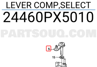 Honda 24460PX5010 LEVER COMP,SELECT