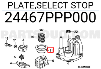 Honda 24467PPP000 PLATE,SELECT STOP