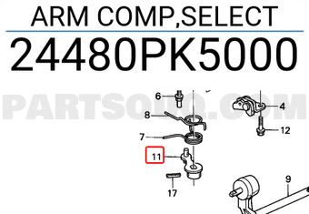 Honda 24480PK5000 ARM COMP,SELECT