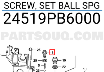 Honda 24519PB6000 SCREW, SET BALL SPG