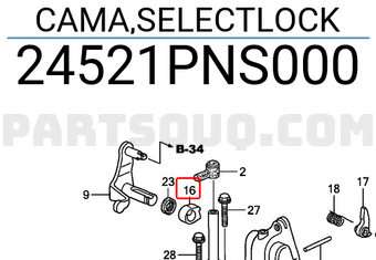 Honda 24521PNS000 CAMA,SELECTLOCK