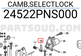 Honda 24522PNS000 CAMB,SELECTLOCK