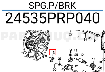Honda 24535PRP040 SPG,P/BRK