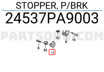Honda 24537PA9003 STOPPER, P/BRK