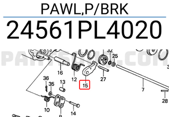 Honda 24561PL4020 PAWL,P/BRK