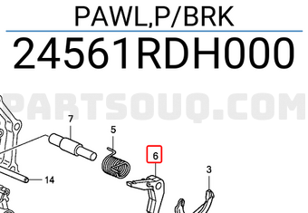 Honda 24561RDH000 PAWL,P/BRK