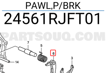 Honda 24561RJFT01 PAWL,P/BRK