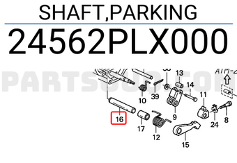 Honda 24562PLX000 SHAFT,PARKING