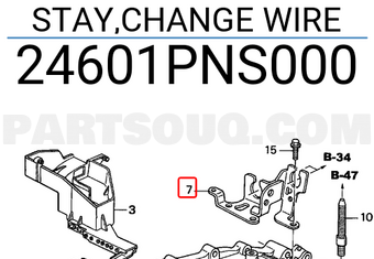 Honda 24601PNS000 STAY,CHANGE WIRE