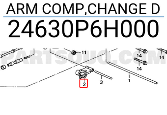 Honda 24630P6H000 ARM COMP,CHANGE D