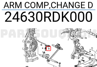 Honda 24630RDK000 ARM COMP,CHANGE D