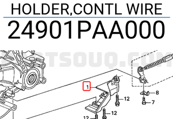 Honda 24901PAA000 HOLDER,CONTL WIRE