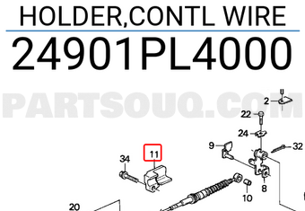 Honda 24901PL4000 HOLDER,CONTL WIRE