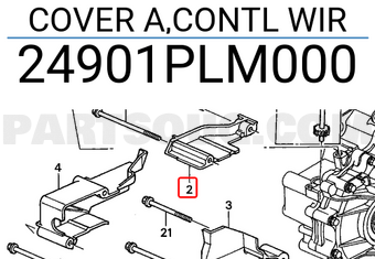 Honda 24901PLM000 COVER A,CONTL WIR