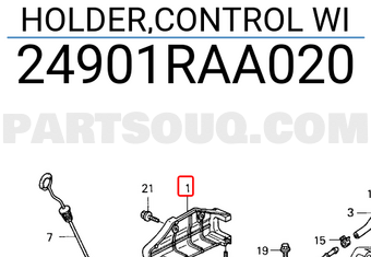 Honda 24901RAA020 HOLDER,CONTROL WI