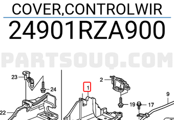Honda 24901RZA900 COVER,CONTROLWIR