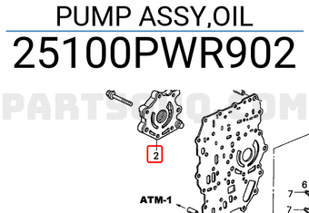Honda 25100PWR902 PUMP ASSY,OIL