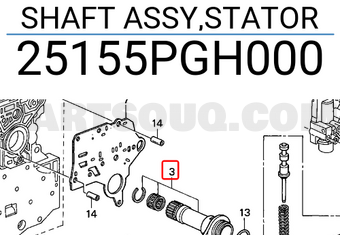 Honda 25155PGH000 SHAFT ASSY,STATOR