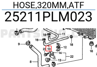 Honda 25211PLM023 HOSE,320MM,ATF