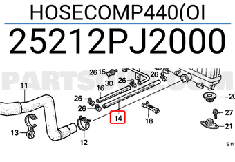 Honda 25212PJ2000 HOSECOMP440(OI