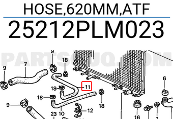 Honda 25212PLM023 HOSE,620MM,ATF