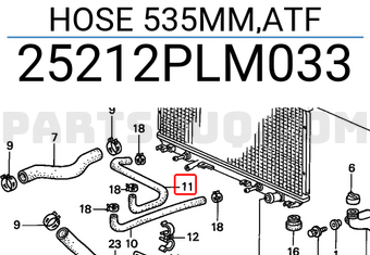 Honda 25212PLM033 HOSE 535MM,ATF