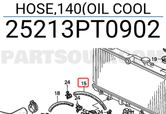 Honda 25213PT0902 HOSE,140(OIL COOL