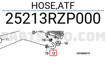 Honda 25213RZP000 HOSE,ATF