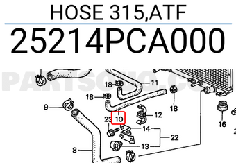 Honda 25214PCA000 HOSE 315,ATF