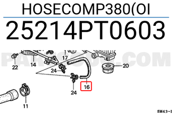 Honda 25214PT0603 HOSECOMP380(OI