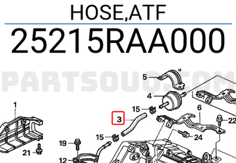 Honda 25215RAA000 HOSE,ATF