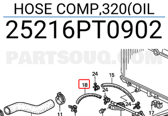 Honda 25216PT0902 HOSE COMP,320(OIL