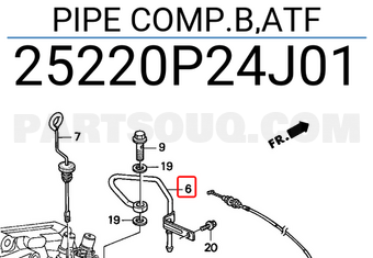 Honda 25220P24J01 PIPE COMP.B,ATF