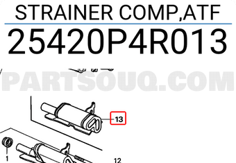 Honda 25420P4R013 STRAINER COMP,ATF