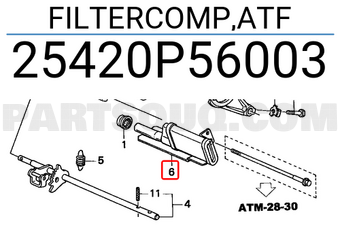 Honda 25420P56003 FILTERCOMP,ATF